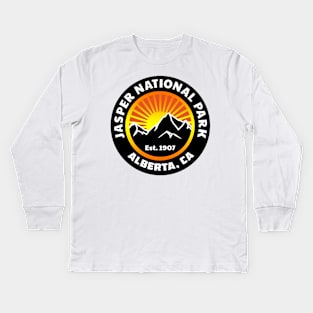 Jasper National Park Alberta Canada Rocky Mountains Rockies Kids Long Sleeve T-Shirt